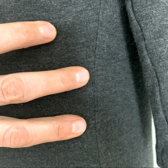 TRINA TURK Knit Lace Hem Charcoal Grey Dress - Picture 15 of 16